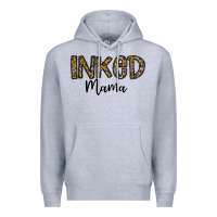Heather Grey ınked mama Premium Hoodie - CowhideDigitalArt