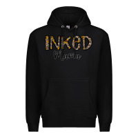 Black ınked mama Premium Hoodie - CowhideDigitalArt