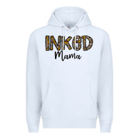 White ınked mama Premium Hoodie - CowhideDigitalArt