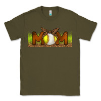 Army Green Baseball And Softball Mom Libbey Glass Classic Tee - BundleAndBundleShop