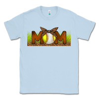 Dusty Blue Baseball And Softball Mom Libbey Glass Classic Tee - BundleAndBundleShop