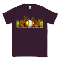 Plum Baseball And Softball Mom Libbey Glass Classic Tee - BundleAndBundleShop