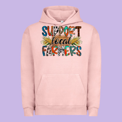 Support Local Farmers Urban Hoodie Designed By Racoondesign