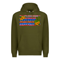 Army Green usa sunflower and cactus license plate Premium Hoodie - HRA Design Shop