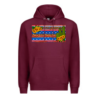 Burgundy usa sunflower and cactus license plate Premium Hoodie - HRA Design Shop