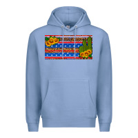 Colony Blue usa sunflower and cactus license plate Premium Hoodie - HRA Design Shop
