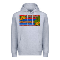 Heather Grey usa sunflower and cactus license plate Premium Hoodie - HRA Design Shop