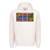 Pale Pink usa sunflower and cactus license plate Premium Hoodie - HRA Design Shop