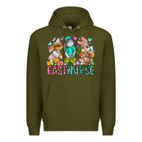 Army Green east nurse Premium Hoodie - RacoonDesign