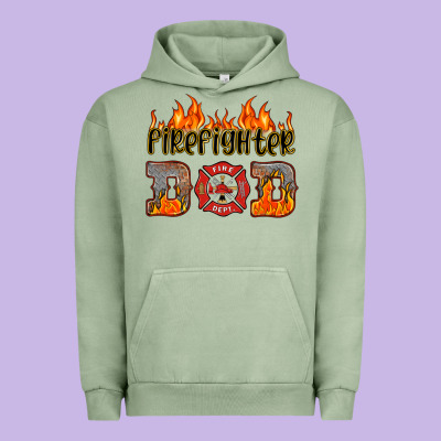 Firefighter Dad Urban Hoodie Designed By Hra Design Shop