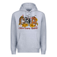 Heather Grey cna certified nursing assistant Premium Hoodie - FaDigitalArtStudio
