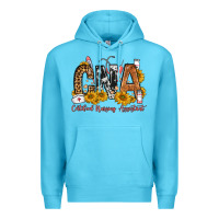 Ocean Blue cna certified nursing assistant Premium Hoodie - FaDigitalArtStudio