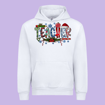 Teacher Christmas Urban Hoodie Designed By Racoondesign