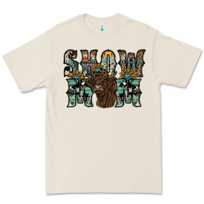 Show Mom Highland Cow Premium Tee by SublimationCraftShop | Teevron