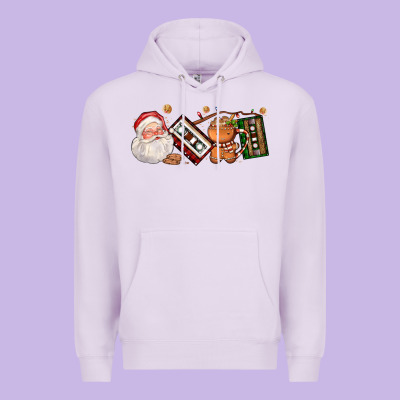 Coffee Cup Santa Cassette Cookie Premium Hoodie Designed By Fadigitalartstudio
