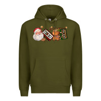 Army Green coffee cup santa cassette cookie Premium Hoodie - FaDigitalArtStudio