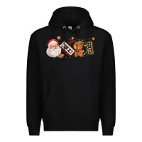 Black coffee cup santa cassette cookie Premium Hoodie - FaDigitalArtStudio