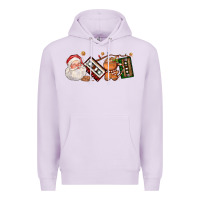 Lilac coffee cup santa cassette cookie Premium Hoodie - FaDigitalArtStudio