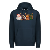 Navy coffee cup santa cassette cookie Premium Hoodie - FaDigitalArtStudio