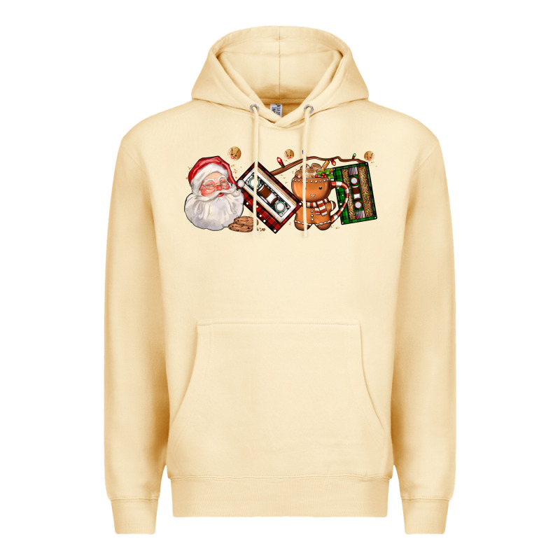 Coffee Cup Santa Cassette Cookie Premium Hoodie by FaDigitalArtStudio | Teevron