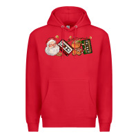 Red coffee cup santa cassette cookie Premium Hoodie - FaDigitalArtStudio