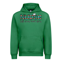 Emerald coffee scrubs and rubber gloves Urban Hoodie - CowhideDigitalArt