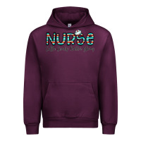 Mauve Wine coffee scrubs and rubber gloves Urban Hoodie - CowhideDigitalArt