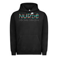 Pigment Black coffee scrubs and rubber gloves Urban Hoodie - CowhideDigitalArt
