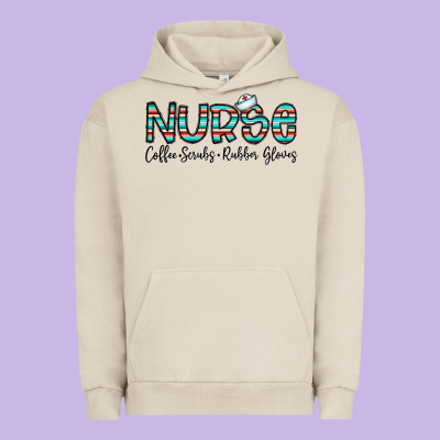 Coffee Scrubs And Rubber Gloves Urban Hoodie Designed By Cowhidedigitalart