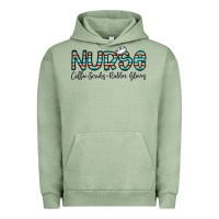 Pigment Oil Green coffee scrubs and rubber gloves Urban Hoodie - CowhideDigitalArt