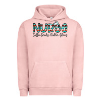 Pigment Salmon coffee scrubs and rubber gloves Urban Hoodie - CowhideDigitalArt