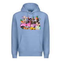 Colony Blue easter day farm animals truck Premium Hoodie - RacoonDesign