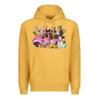 Mustard easter day farm animals truck Premium Hoodie - RacoonDesign