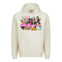 Oatmeal Heather easter day farm animals truck Premium Hoodie - RacoonDesign