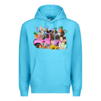 Ocean Blue easter day farm animals truck Premium Hoodie - RacoonDesign
