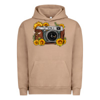 Pigment Burro sunflower bee vintage camera Urban Hoodie - FaDigitalArtStudio