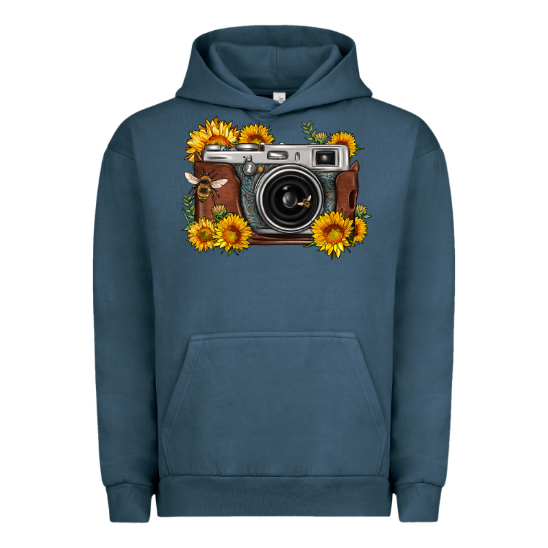 Sunflower Bee Vintage Camera Urban Hoodie by FaDigitalArtStudio | Teevron