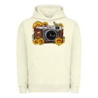 Pigment Pistachio sunflower bee vintage camera Urban Hoodie - FaDigitalArtStudio