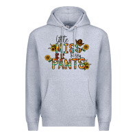 Heather Grey little mıss sassy pants Premium Hoodie - CowhideDigitalArt
