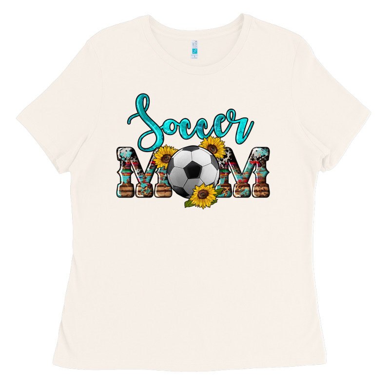 Western Leopard Cowhide Sunflowers  Glitter Mom Soccer Ladies Tee by Artiststas | Teevron