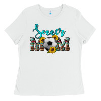 White western leopard cowhide sunflowers  glitter mom soccer Ladies Tee - Artiststas