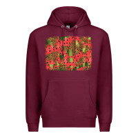 Burgundy watermelon leopard pattern background Premium Hoodie - HRA Design Shop
