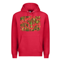 Cardinal watermelon leopard pattern background Premium Hoodie - HRA Design Shop