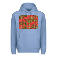 Colony Blue watermelon leopard pattern background Premium Hoodie - HRA Design Shop