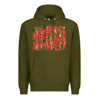 Army Green watermelon leopard pattern background Premium Hoodie - HRA Design Shop