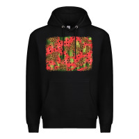 Black watermelon leopard pattern background Premium Hoodie - HRA Design Shop