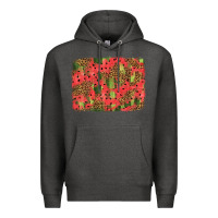 Charcoal Heather watermelon leopard pattern background Premium Hoodie - HRA Design Shop
