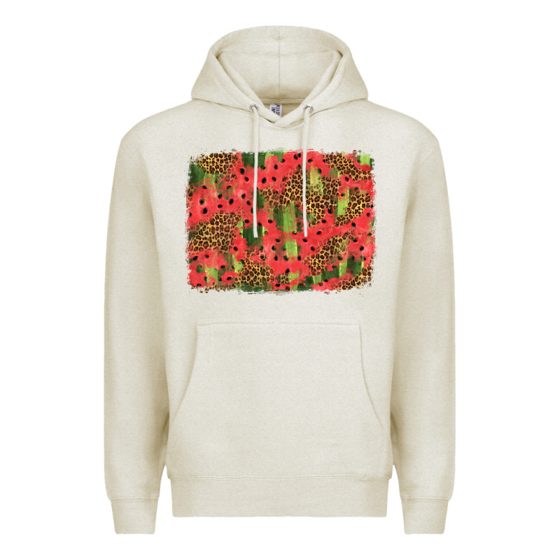Watermelon Leopard Pattern Background Premium Hoodie by HRA Design Shop | Teevron