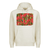 Oatmeal Heather watermelon leopard pattern background Premium Hoodie - HRA Design Shop