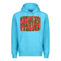 Ocean Blue watermelon leopard pattern background Premium Hoodie - HRA Design Shop